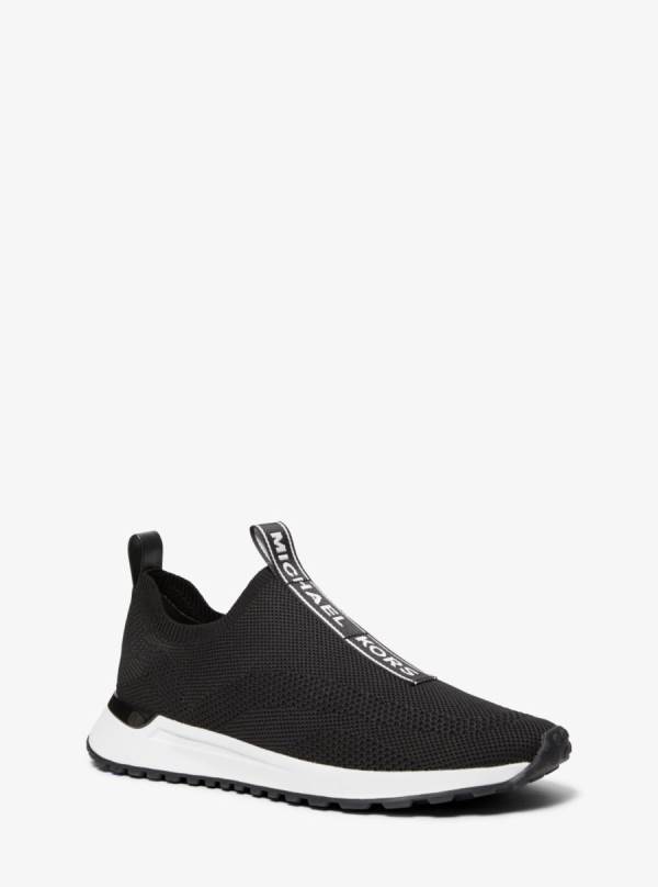 Panske Tenisky Michael Kors Miles Stretch Knit Slip-on Čierne Biele - Topanky Michael Kors Vypredaj | YDLWS-6970